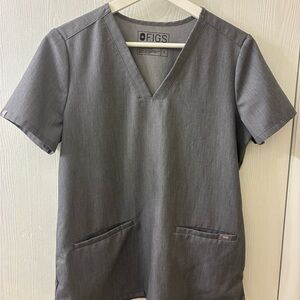 FIGS Graphite Scrub Set Casma Top Small + Yola Skinny Tall Pants Small/Tall